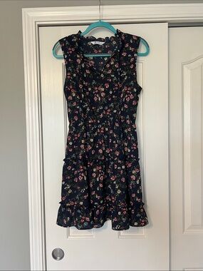 Cupshe Navy Mini Dress with Floral Print